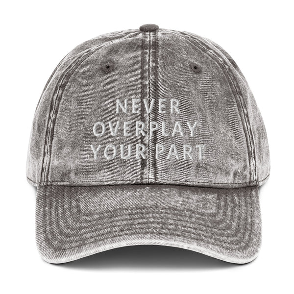 grey distressed embroidered cap