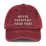 maroon distressed embroidered cap