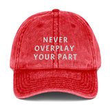 red  distressed embroidered cap